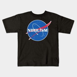 Nasa / Nihilism Logo Tribute/Parody Design Kids T-Shirt